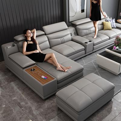 China Modern Classic Modular Living Room Furniture Style Most Popular Design Large Size Leather Sofas for sale