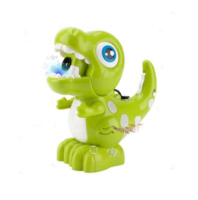 China DINOSAUR BUBBLE MACHINE WITH LIGHT AND MUSIC.2 COLOR dinosaur bubble machine, bubble memories maker bubble blower with music and lights, automatic bubble machine for kids and toddlers for sale