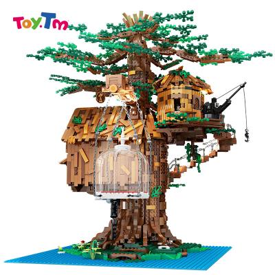 China Educational Building Block Architecture Treehouse Toys Eco - Friendly Material Building Children Kids Play Funny Bricks for sale