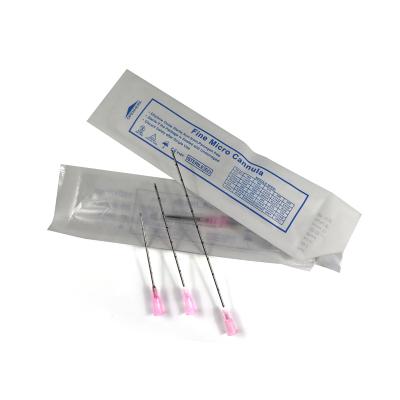 China Safety 23g Syringe Cannula Needle For Lip Filler With Tube for sale