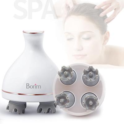 China Portable Handheld Head CE Borim Relaxation Massager FCC RoHS Relieve Stress Mini White Silicone Automatic Electric Head Scalp Massager for sale