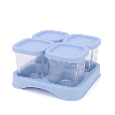 China Sustainable 4oz Baby Glass Food Container With Lid Microwave And Dishwasher Safe for sale