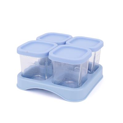 China BPA Free 120ML Infant Baby Food Glass Canister With Lid BPA Free Microwavable Food Storage Box for sale