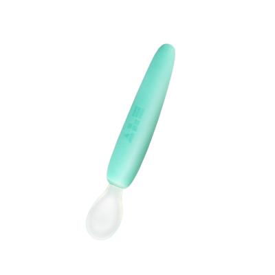 China Competitive Price BPA Free Newborn Silicone Baby Feeding Spoon For Training for sale