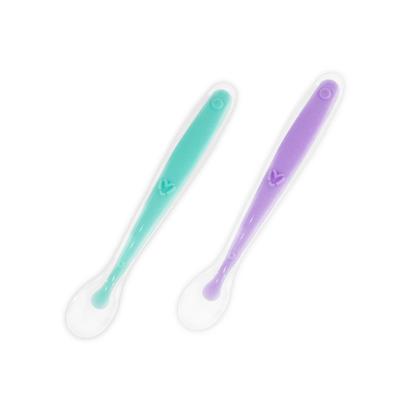 China Hot Sale Baby Ready Stock BPA Free Silicone Spoon BPA Free Soft Food Grade Spoon For Baby Feeding for sale