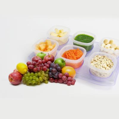 China 6PCS Sustainable Separate Storage Box Baby Food Complementary Box PP Fresh-keeping Box for sale