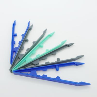 China High standard medical care different types of colorful disposable plastic forceps medical plastic tweeezer for sale