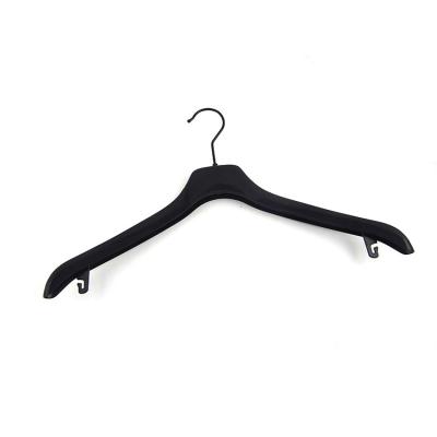 China CLASSIC Black Metal Hook Plastic Clothing Dress Hanger for sale