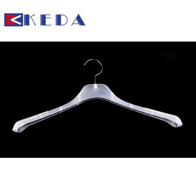 China Modern high quality white plastic top hanger for jacket for sale