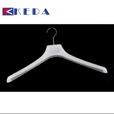 China CLASSIC white top suit hanger with client's logo for sale