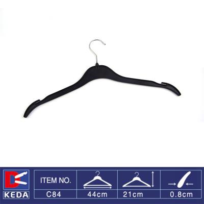 China Clothing Laundry Display Black Palstic Hanger for sale