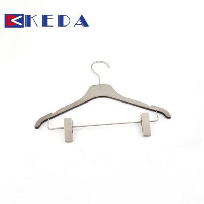 China Plastic Clip PS Bottom Hanger With Metal Wire Bar And Clips for sale