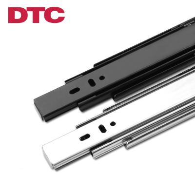 China Modern DTC Furniture Hardware Three Section Trackball Slide Rail Extension Lengthen Drawer Mute Guide Rail for sale