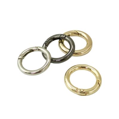 China Wholesale Custom Metal Kirsite Latest Zinc Alloy Spring Ring Key Ring Bag Accessory Round O Spring Door Ring for sale