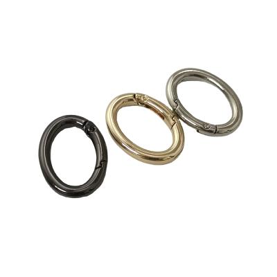 China Kirsite One Inch Egg Ring Oval Spring Ring Buckle For Bag Luggage Accessories O Ring for sale