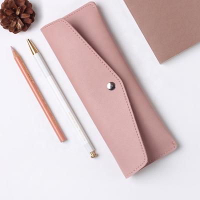 China Schools & Desks MinimList DIY Material Pencil Case Kits PU Leather One-Piece Pencil Case DIY Pen Bag Stylish Envelope Bag for sale