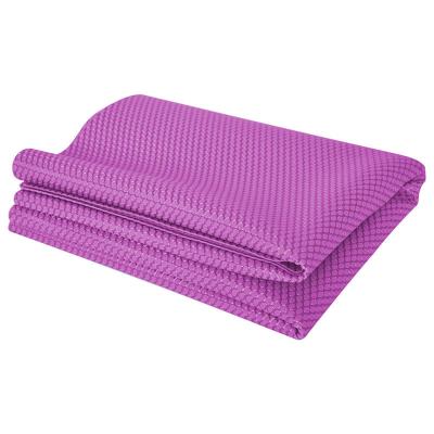 China Soft Eco - Friendly Natural Rubber Yoga Mat With Mesh Fabric Surface for sale