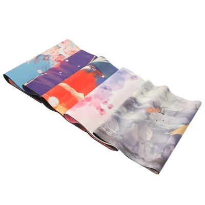 China High Quality Custom Made Soft Non-slipery Suede Ply Sublimation Printing Sublimation Fiber Fabric Super Yoga Mat for sale