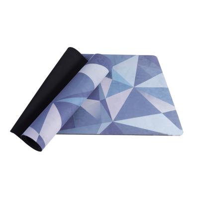 China Eco-Friendly High Quality Soft Non Slip Natural Rubber Suede Yoga Mat Custom Made For Lady for sale