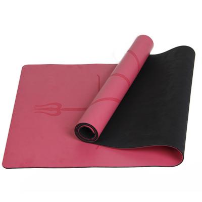 China Fitness Soft Premium Home Training Stretch Durable Natural Rubber PU Thick Yoga Mat for sale