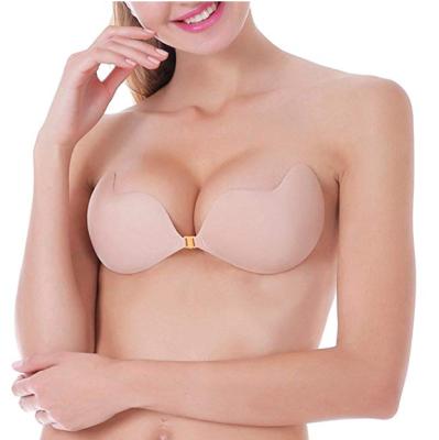 China Reusable Breathable Self Adhesive Strapless Bra Backless Sticky Bra Push Up Bra For Women for sale