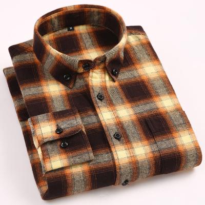 China Wholesale Shirt Mens Viable Flannel Mens T-shirt Long Sleeve Plaid Shirts Casual Striped Mens Shirts Floral for sale