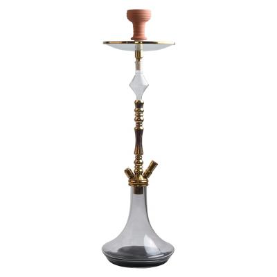 China Gold Brass Hardware Smoking Lacquer Modern Hookah Hookah Shisha With Ash Catcher Big Shicha for sale