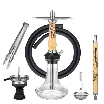 China Full Stainless Steel Hookah Hookah Set Yimi Thunder 2 Bleed Options Shisha Set With Hookah Tongs Shisha Head for sale