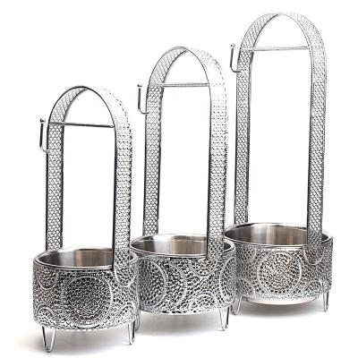 China 2020 SS Tray Premium Shisha Chicha Narguile Nargile Accessories Metal Hookah Charcoal Holder Basket Iron Handle + Basket for sale