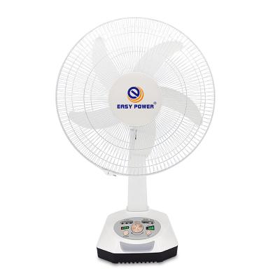 China Hotel 16 Inch AC/DC Solar Fan Stand Electric Solar Panel Fan Home Fan With LED Light for sale