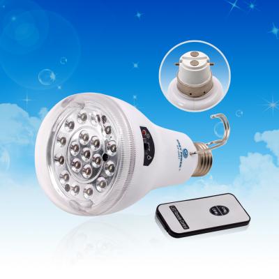 China Factory E27 B22 Indoor Lighting Rechargeable Emergency 19 Led Bulb With Remote Control for sale