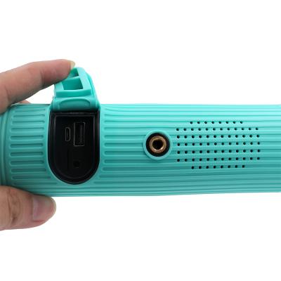 China Wireless Multifunctional Portable Radio Waterproof Bicycle Speaker with Handsfree Flashlight and LED Holder for sale