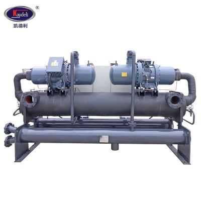 China Hotels 50 Ton 40 TR Water Cooled Screw Water Chiller Industrial For Dairy Products System for sale