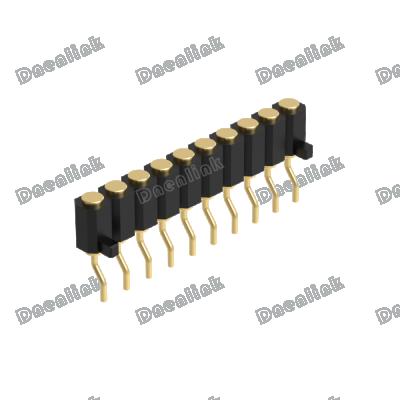 China Dnenlink 2.54mm PCB Single Pitch Row PogoPin Header With Peg for sale