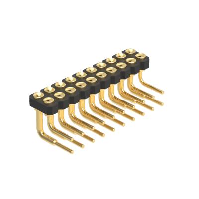 China Concave Type DIP, PCB Dnenlink 2.0mm Pitch Dual Row H1.27mm Female Pogo Pin Connector for sale