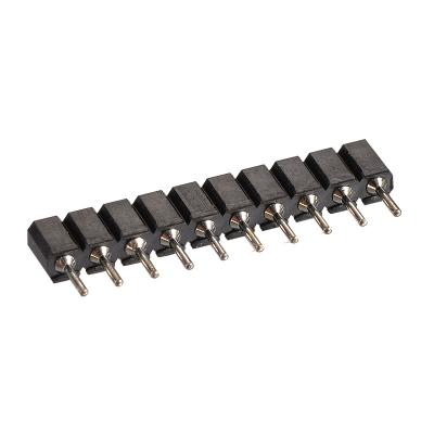 China Denentec PCB Pitch 2.00mm Machined Pin Single Row Straight DIP, Female Header Connector for sale