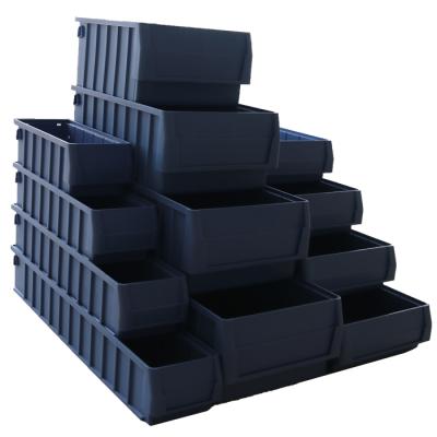 China Viable JOIN Large Warehouse Parts Box Plastic Parts Bins Drawers Tools Storage Stackable Shelf Bins for sale