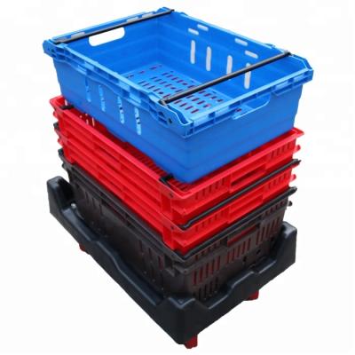 China stackable & Stackable JOIN Plastic Crate Virgin High Quality Material Vegetable Crate 600*400*245mm Stacked Crate for sale