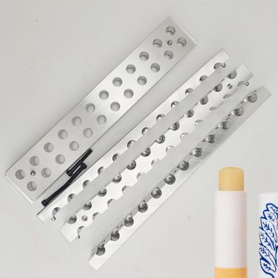 China High Quality Nature Lip Balm Lipstick Filling Tray Hand Made Cavities Round Shape Lipstick Mold 3.5G 24 for sale