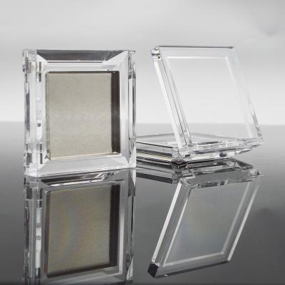 China Recyclable Acrylic Transparent Empty Single Case Makeup Eyeshadow Square Eyeshadow Contract for sale