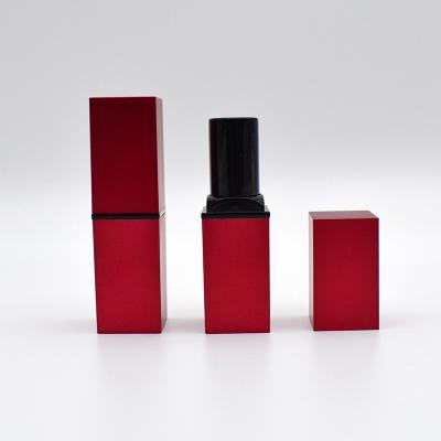 China Free Sample High Quality Square Lip Case Container Holder 12.1mm Red Empty Lipstick Packaging Box OEM for sale