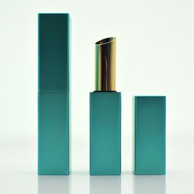 China High End Quality Custom 11.8mm High End Empty Lipstick Case Container Anodized Square Shape Lip Container for sale