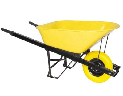 China Tools ERIE 6 cu. Pi Landscaper/Contractor Wheelbarrow with Steel Tray and Flat Free Tire for sale