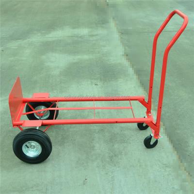 China 2 in 1 Good Quality Folding Stair Climbing 4 Wheel Metal Tool Cart Trolley HT1842 for sale