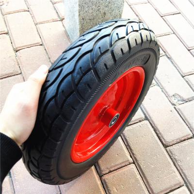 China New Style Metal Pattern PU Wheel For Wheelbarrow for sale