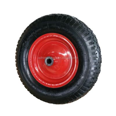 China Pneumatic Rubber Wheel 16 Inch 4.00-8 Inch Air Inflatable Rubber Tire for sale