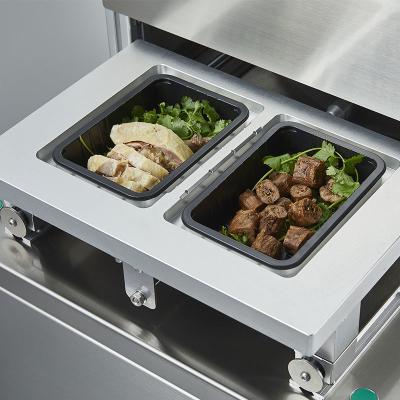 China DQ320L-E-4 food vacuum tray sealer/modified atmosphere packaging machine/MAP tray sealing machine for sale