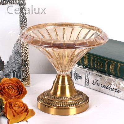 China Nordic MIDDLE EAST cake plate candy dish and glass fruit dish for home and party decor for sale