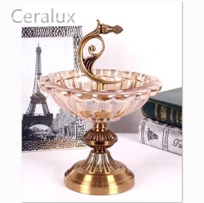 China MIDDLE EAST style simple upscale glass fruit dish for home decor for sale