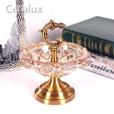 China MEDIUM Eastern Europe Glass Nut Candy Table Fruit Bowl For Dinner Hotel Decoration for sale